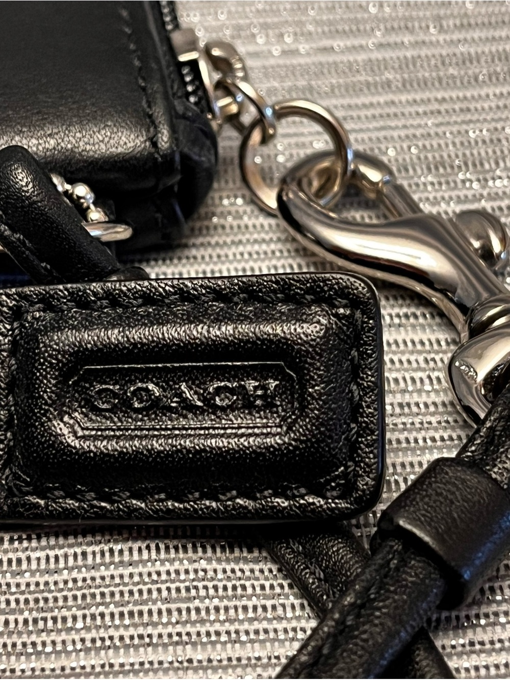 Coach Black Leather Zipper Closure Wristlet Coin Wallet Vintage NEVER USED - Picture 10 of 12